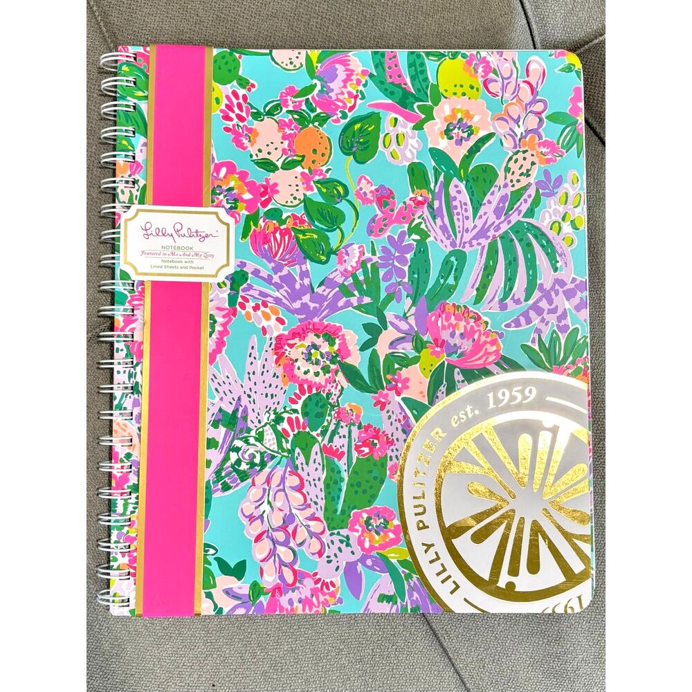 Lilly Pulitzer Me and My Zesty Large Spiral Notebook Preppy Tropical Palm Beach